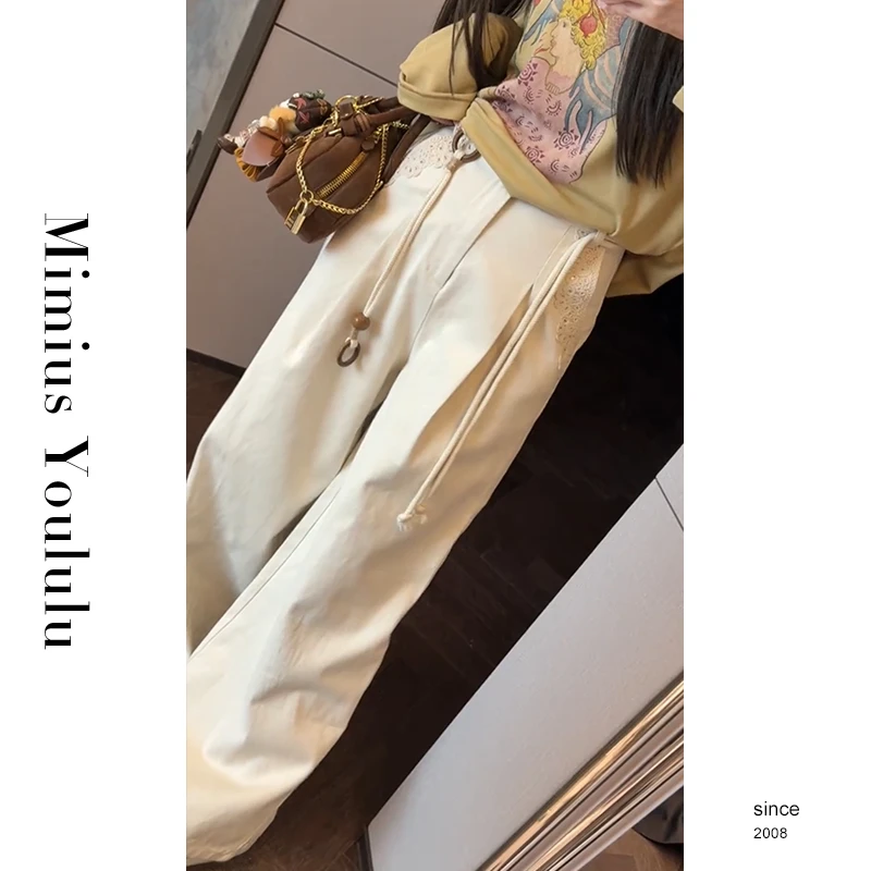 【mimius】&喵喵 新款宽松遮肉阔腿休闲裤 G02212