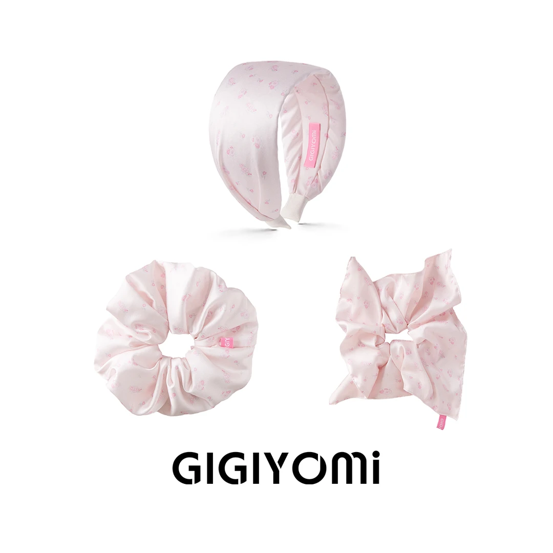 GIGIYOMi【韩女系列】韩国原创设计气质简约缎面碎花发箍发圈发饰