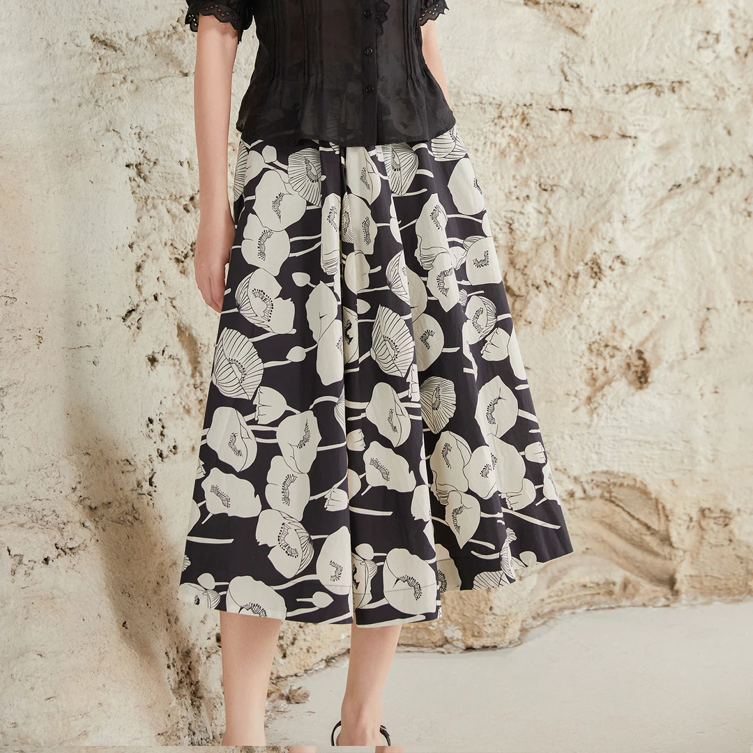 【粉丝专享】其用/两世欢结构半裙 6BM77412