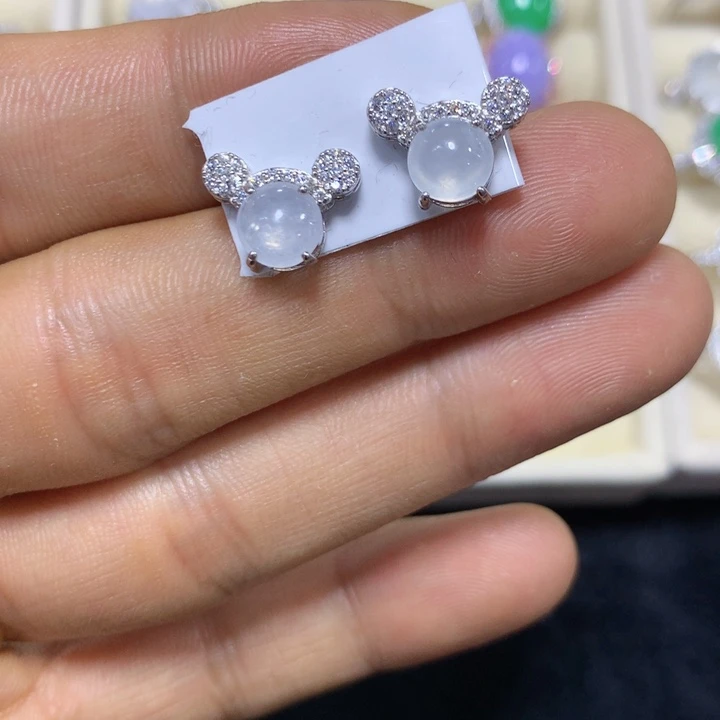未镶嵌戒指翡翠翡翠耳钉