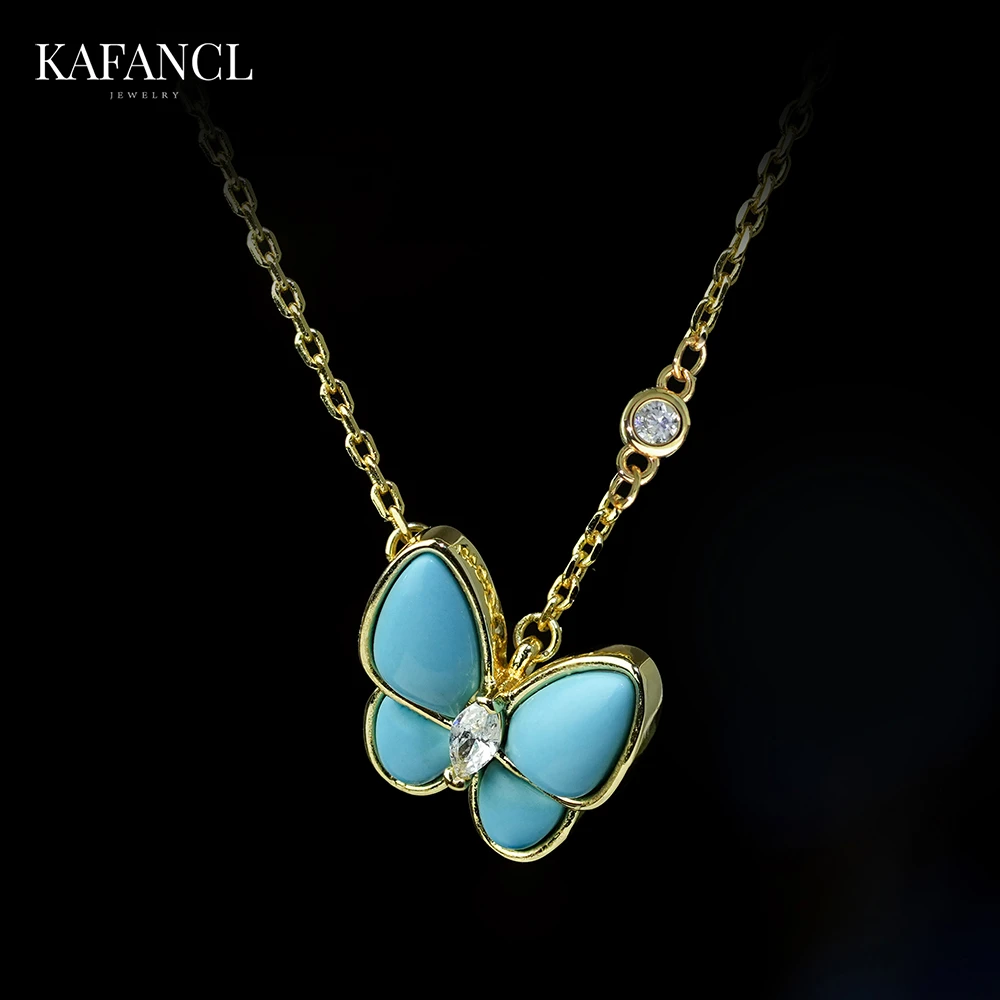 链子925银仿珍珠 链子925 镀K金 蝶影蝴蝶项链 ZF-B53/B728/B731