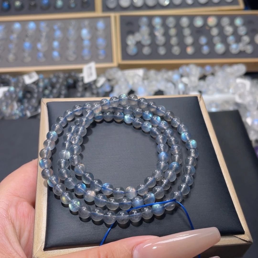 手链未镶嵌长石f****e灰月光手链多圈5.5mm