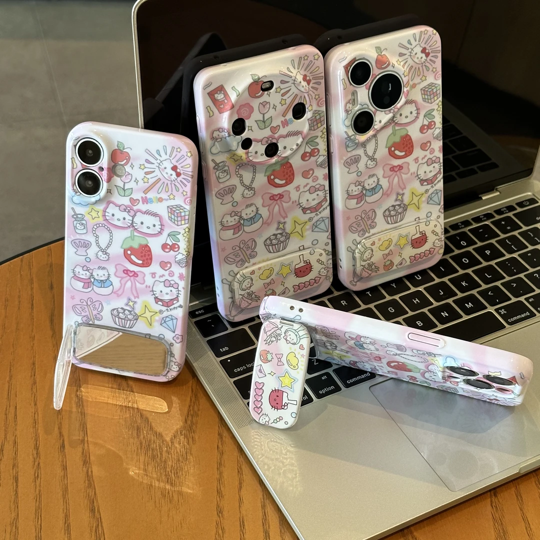 欧克里里Kitty小元素支架适用苹果17菲林手机壳华为vivo小米oppo