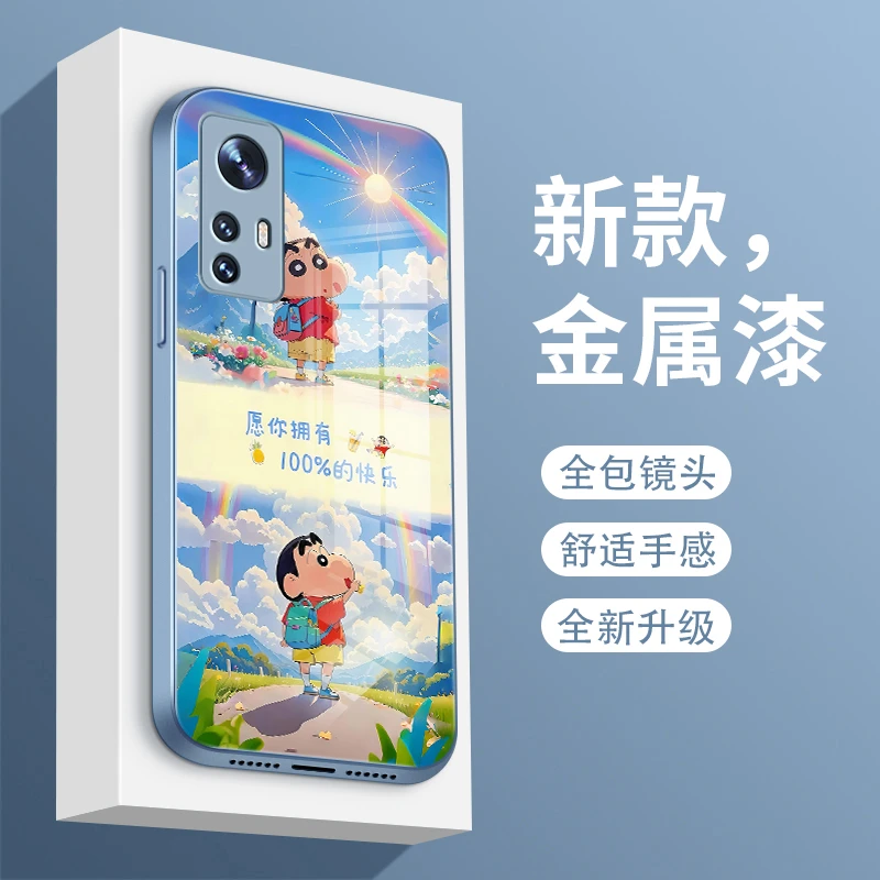 小新语录适用小米12s手机壳12s玻璃壳12x挂绳12pro网红12spro新款