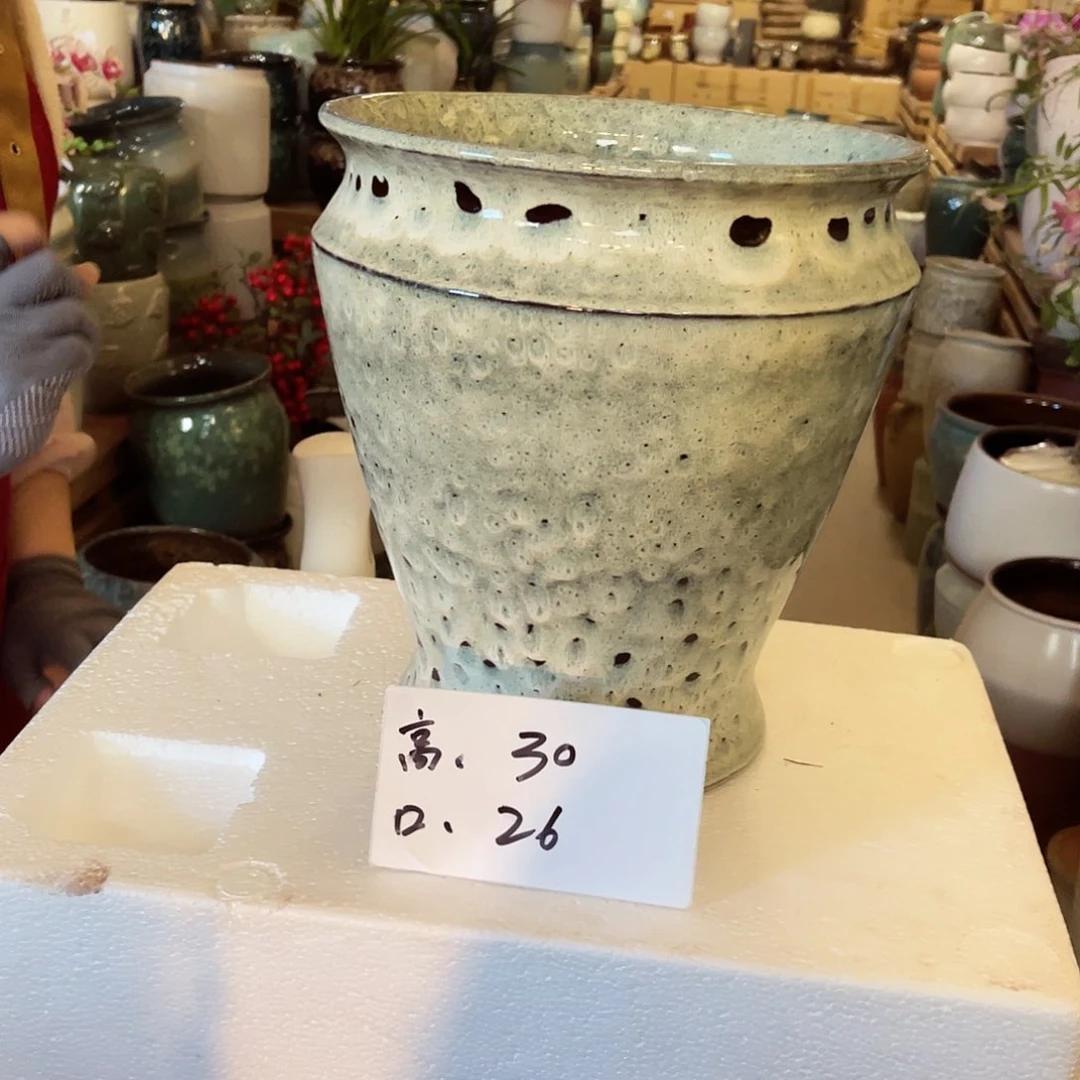 紫砂花盆高度30口径26