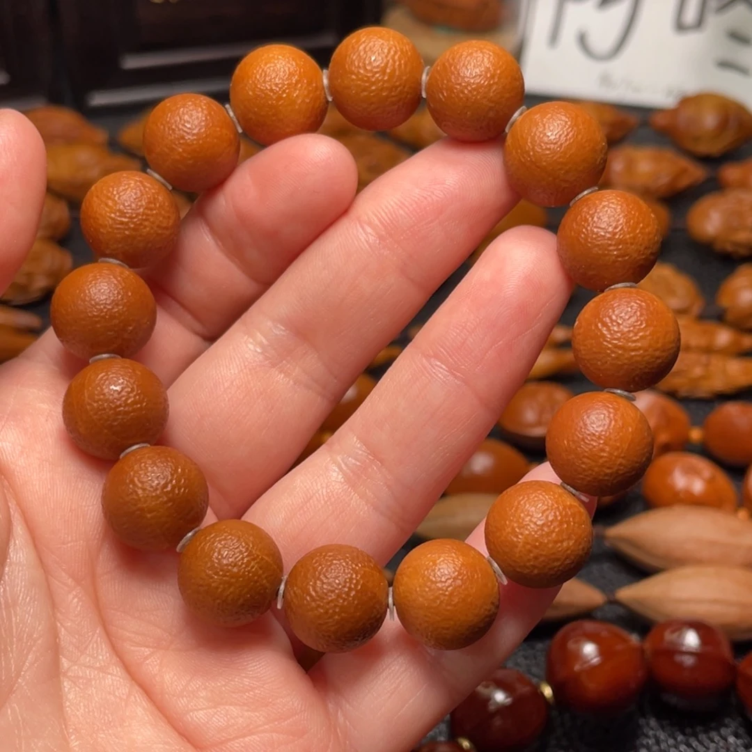 橄榄核手串/手链1.3正圆橘皮纹
