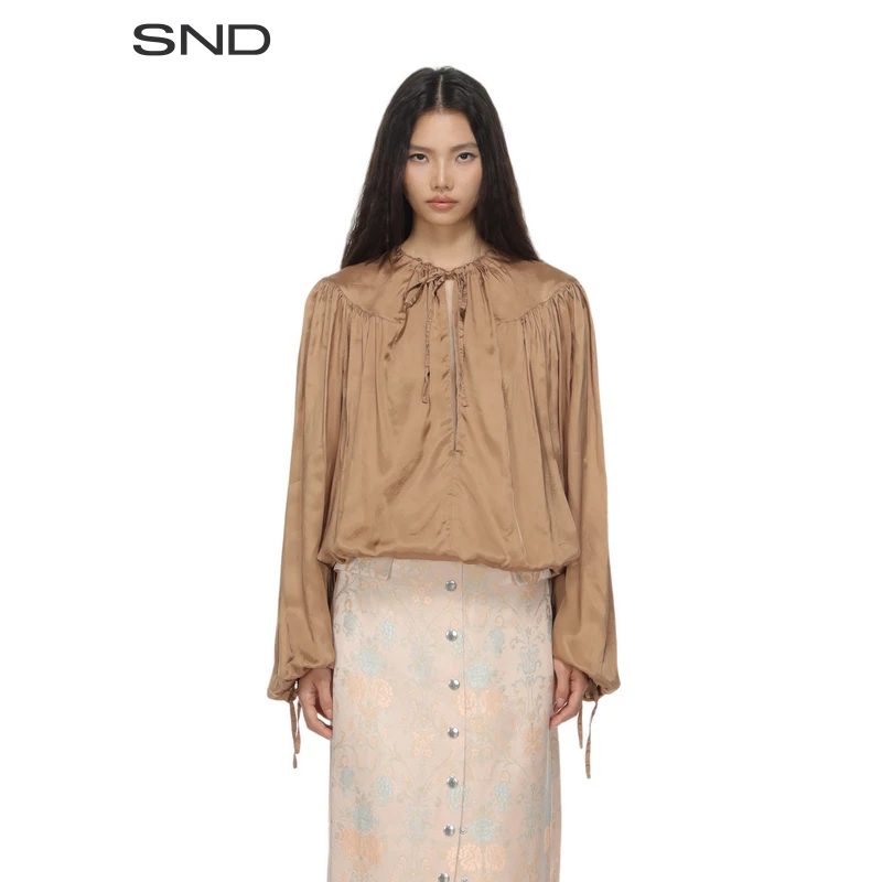 【DVN设计师品牌】SND SS25 褶饰宽松上衣