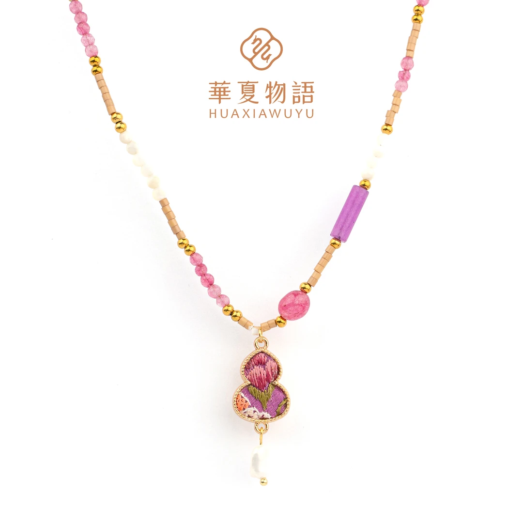 合金仿水晶吊坠 紫气东来福禄 天然紫水晶葫芦吊坠礼物【華夏物語】