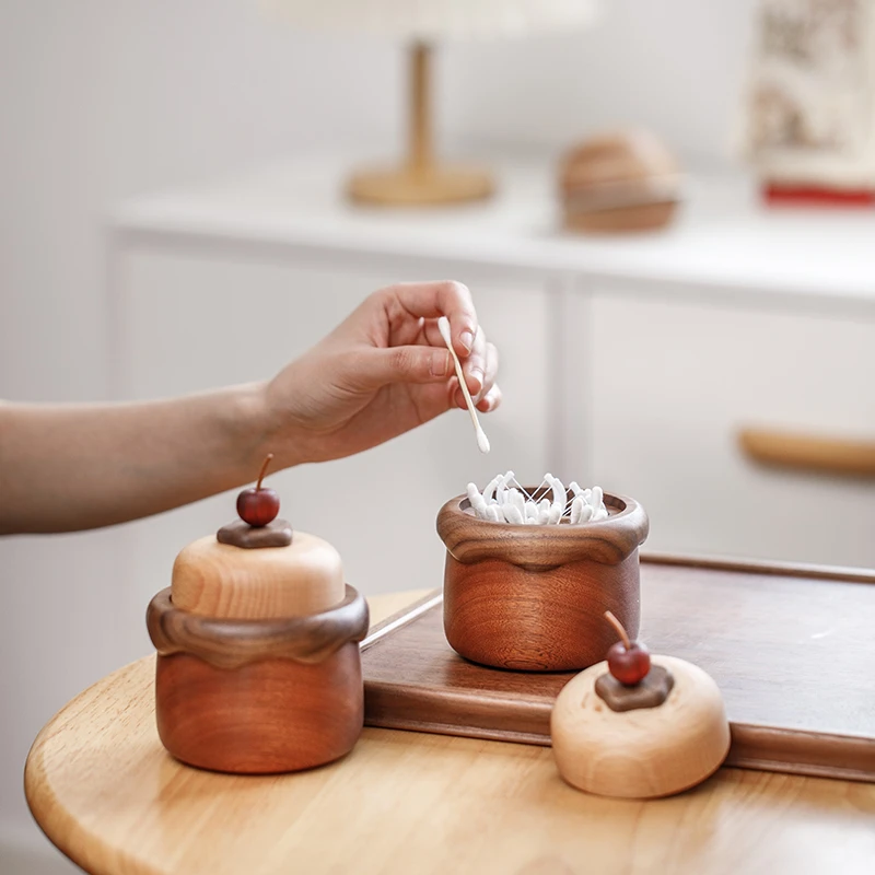 小蛋糕储物盒牙签盒牙线盒创意陶瓷桌面摆件新居礼物