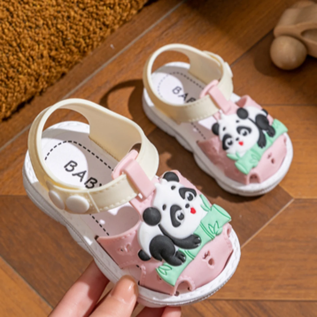 幼儿凉鞋夏季2025新款宝宝防滑学步鞋软胶男童女宝包头搭扣小凉鞋