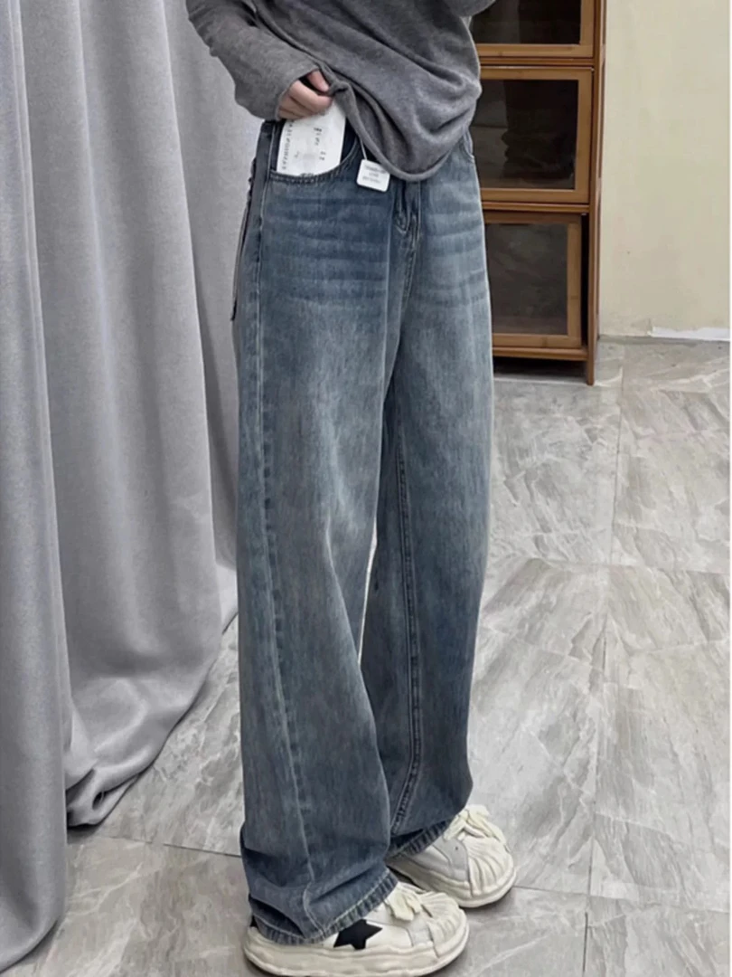 2383云石蓝直筒牛仔显瘦百搭