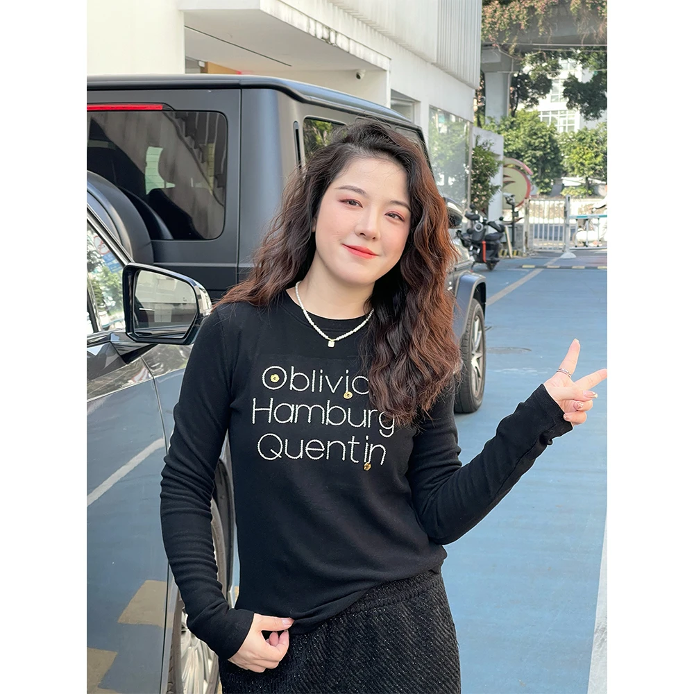 WenWen小个子秋冬必备单品韩版圆领打底衫长袖T恤上衣2462