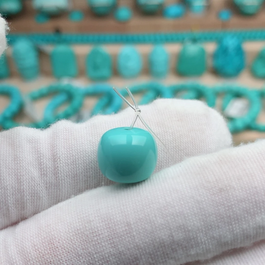 未镶嵌绿松石珠宝奇石12.5mm