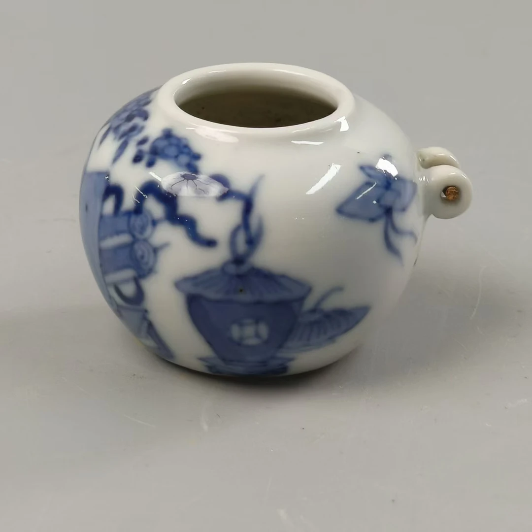 250 清晚期 "青花鸟食罐  "-616