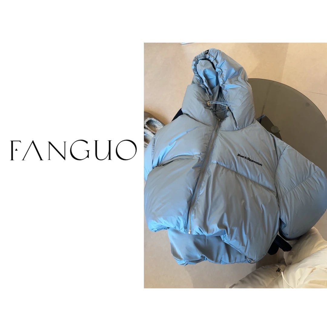 韩国Rest* 高街范儿 巨保暖 休闲短款90绒白鸭绒羽绒服外套B66006