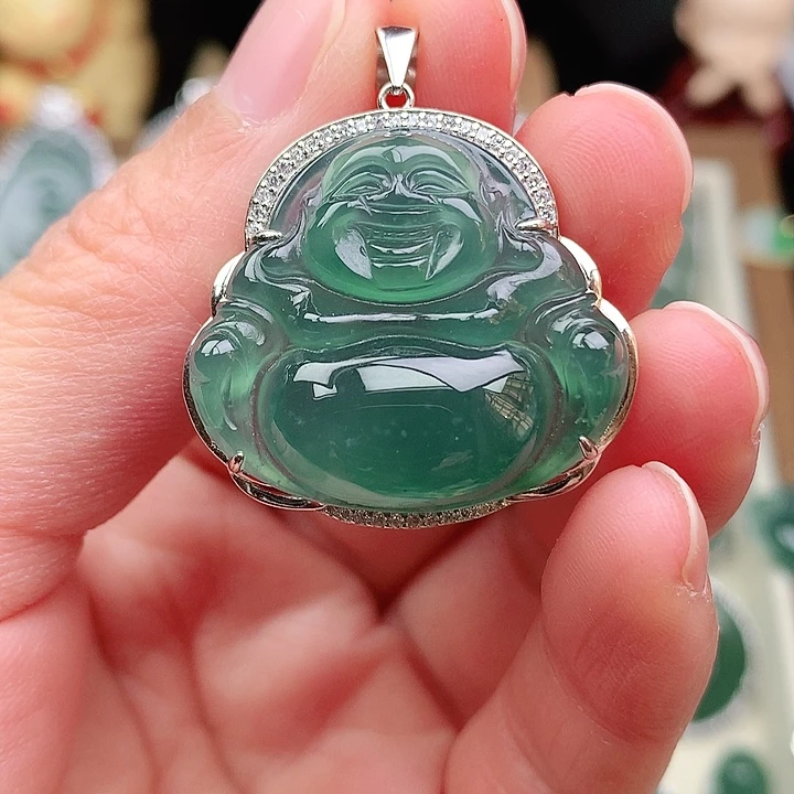 颈饰银S925镶嵌翡翠吊坠