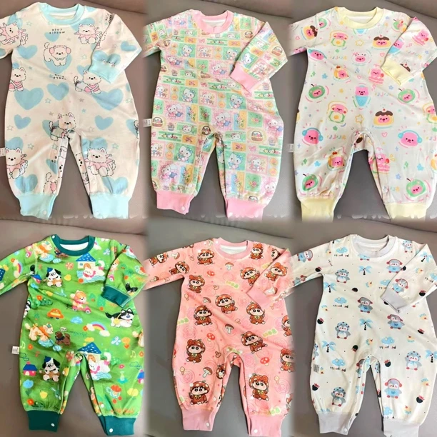 梨子【宝宝咩绒蚕丝长爬】婴儿秋冬保暖无骨印花哈衣长袖爬服家居服