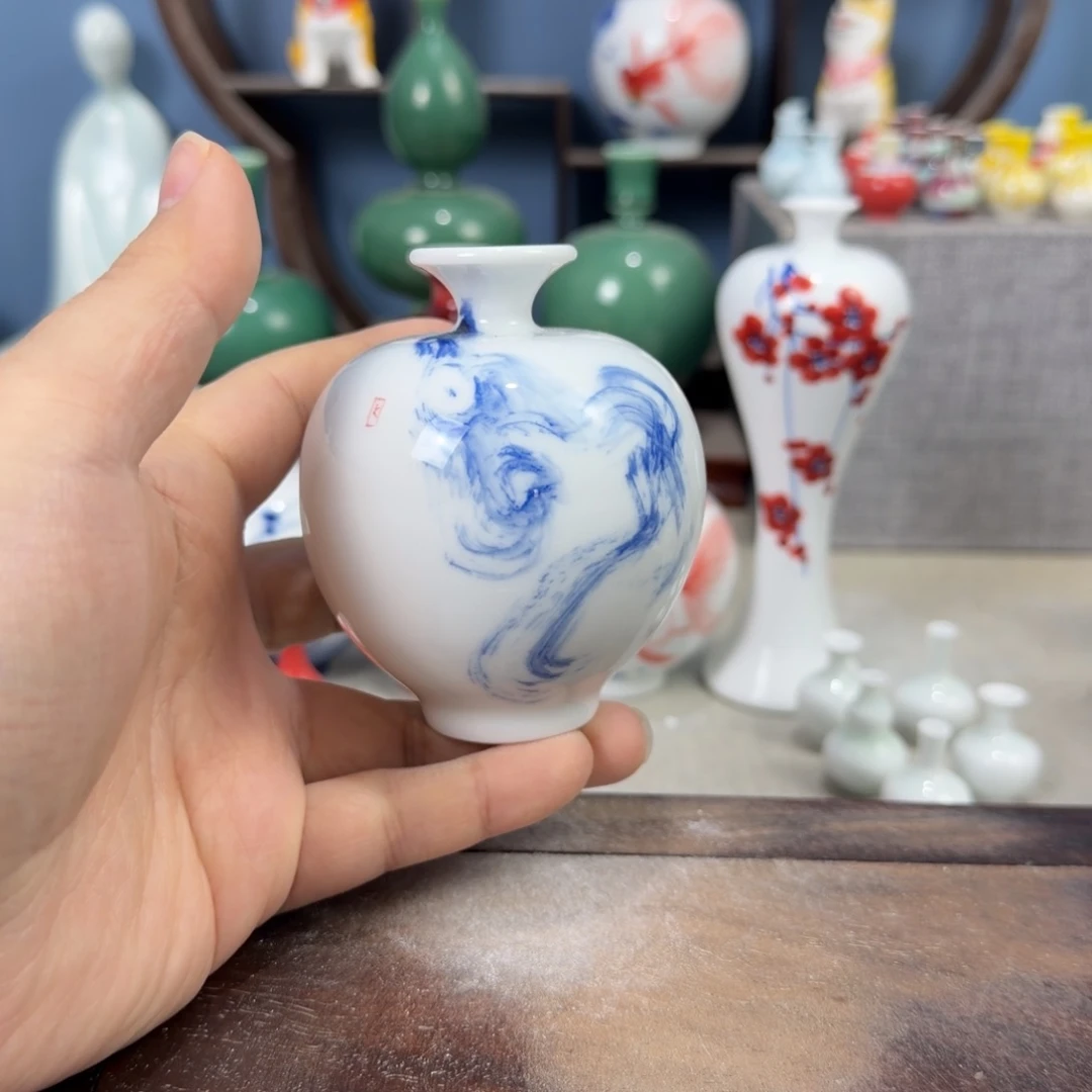 陶瓷手工小花器摆件