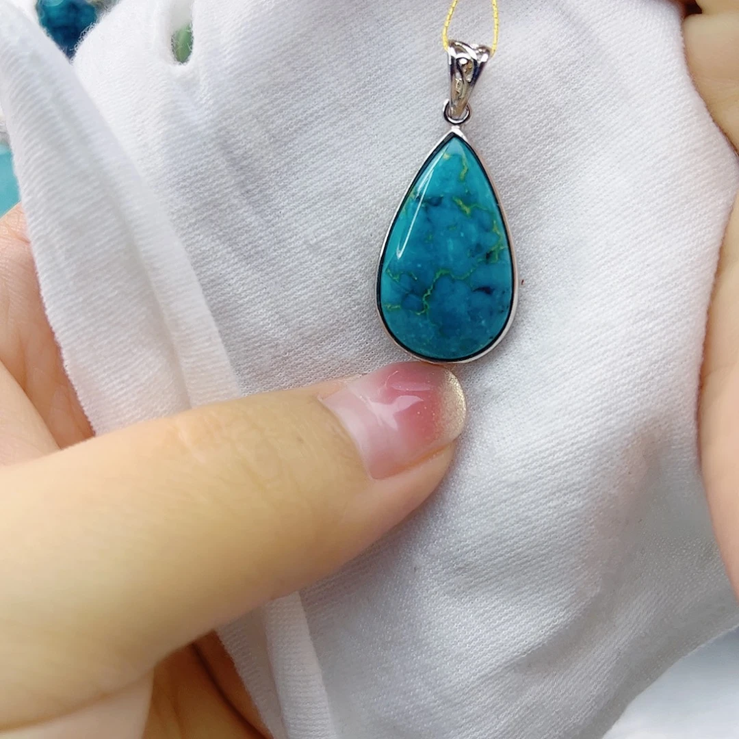 绿松石银S925镶嵌珠宝奇石