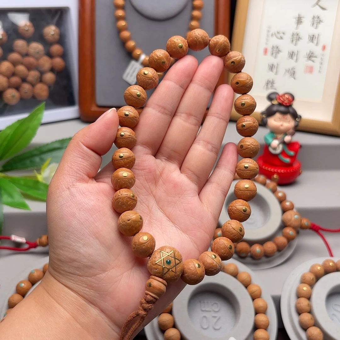 手串凤眼菩提13左右镶嵌手持