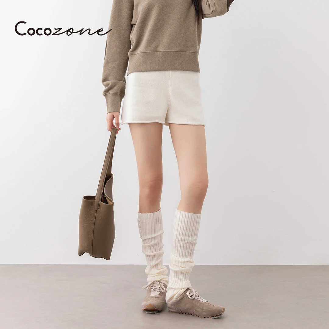 COCO ZONE 刘一一 简约基础设计松紧腰百搭短裤CD1A0287