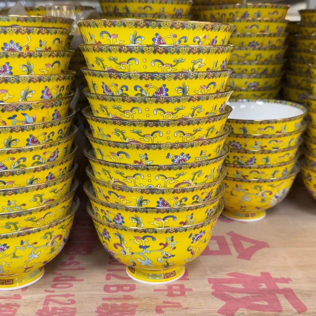 巴***雨瓷10个5寸景德镇珐琅彩餐具