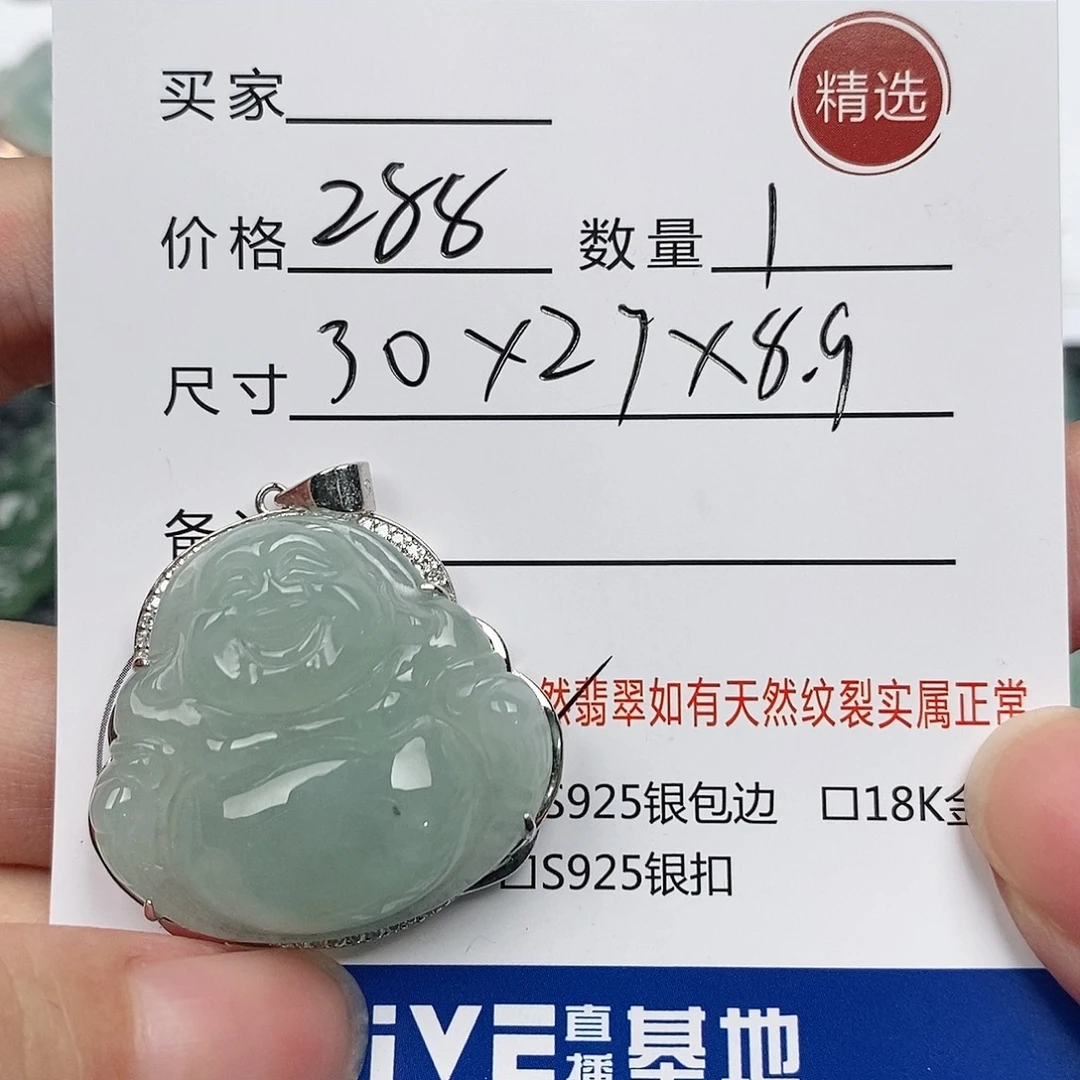 翡翠银S925镶嵌颈饰