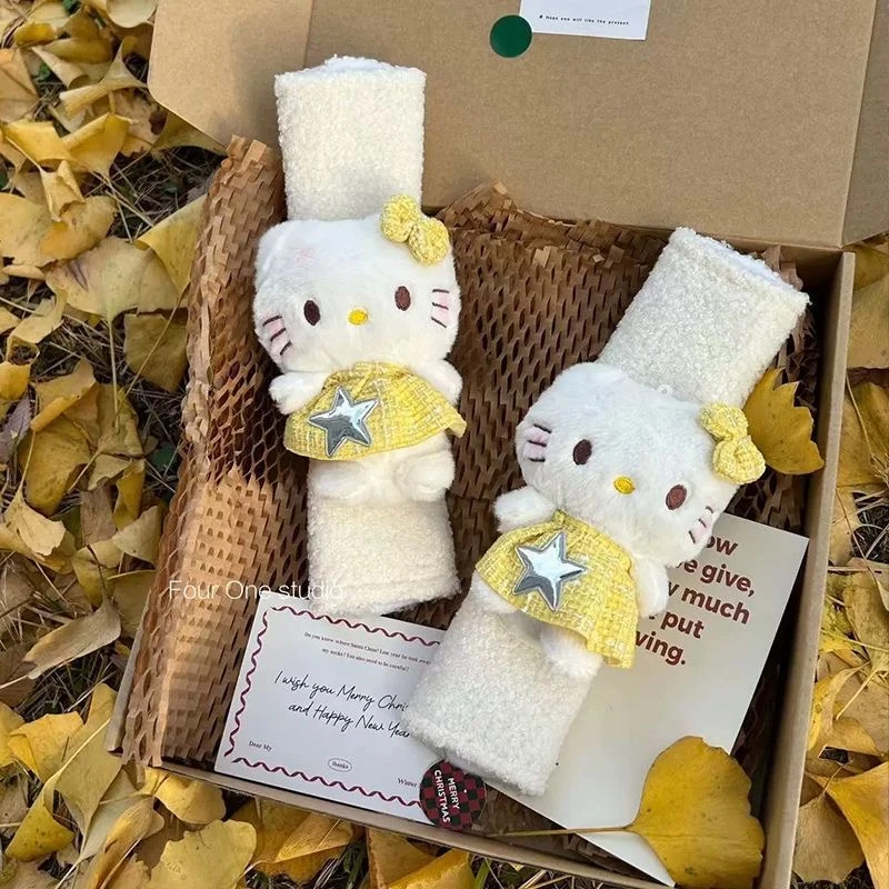 安全带护肩套可爱猫咪汽车肩带装饰少女心车载保险带饰品保护套