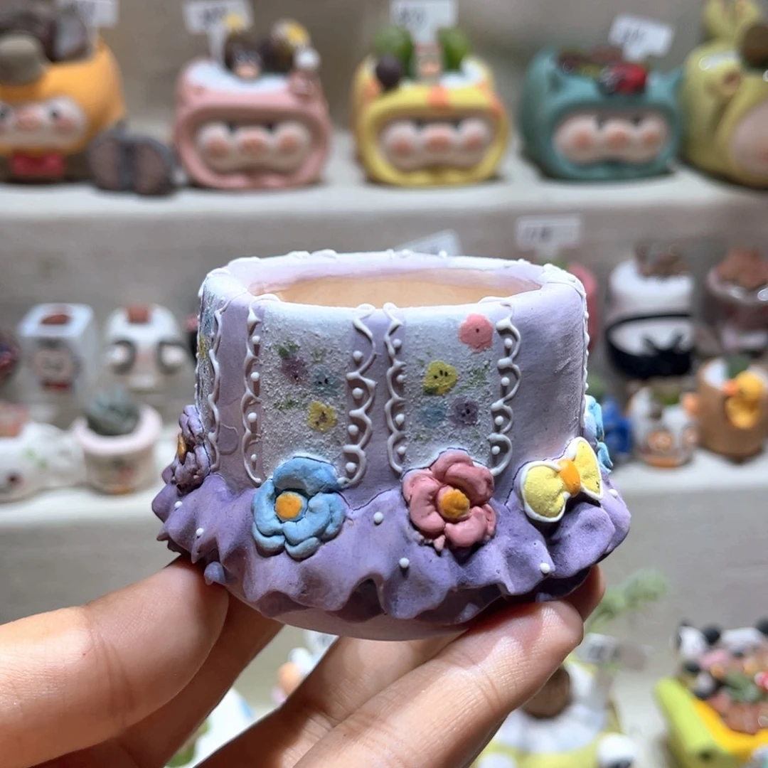 122纯手工制作重工盆盆48一个