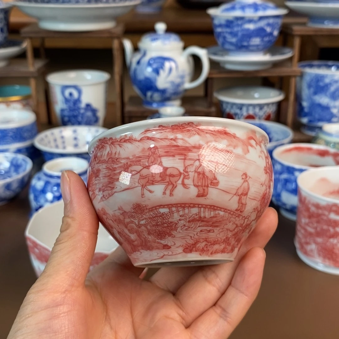 不***风景德镇陶瓷手工手绘