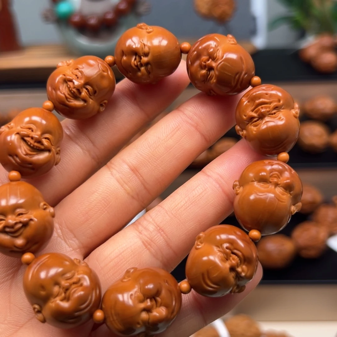 橄榄核吊坠百态手串