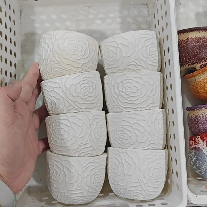 红陶吸水透气的白陶花盆凑满12发货