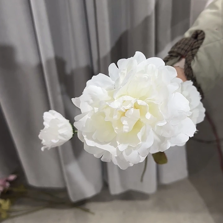 共60支 仿真大牡丹白色