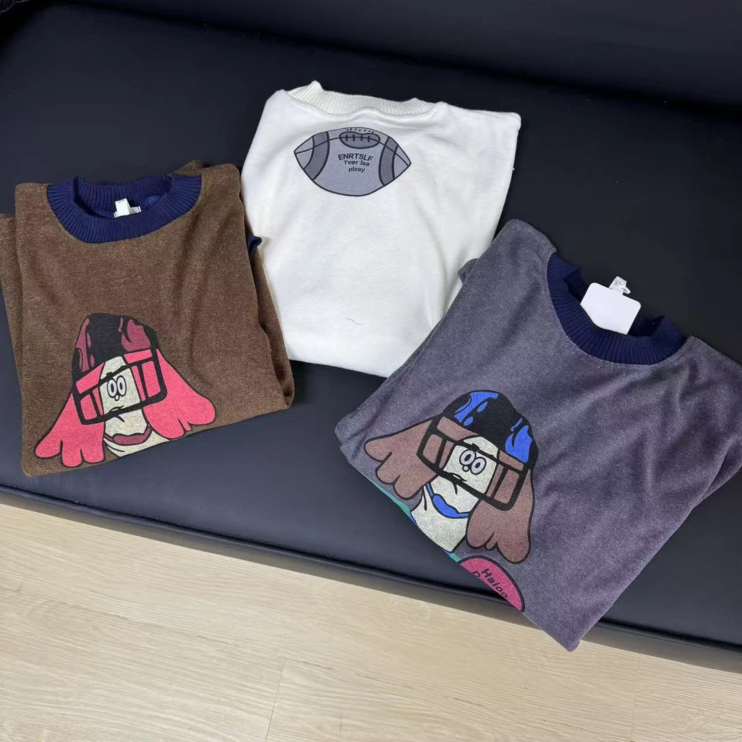 CC撞色毛衣领三色毛巾面短袖