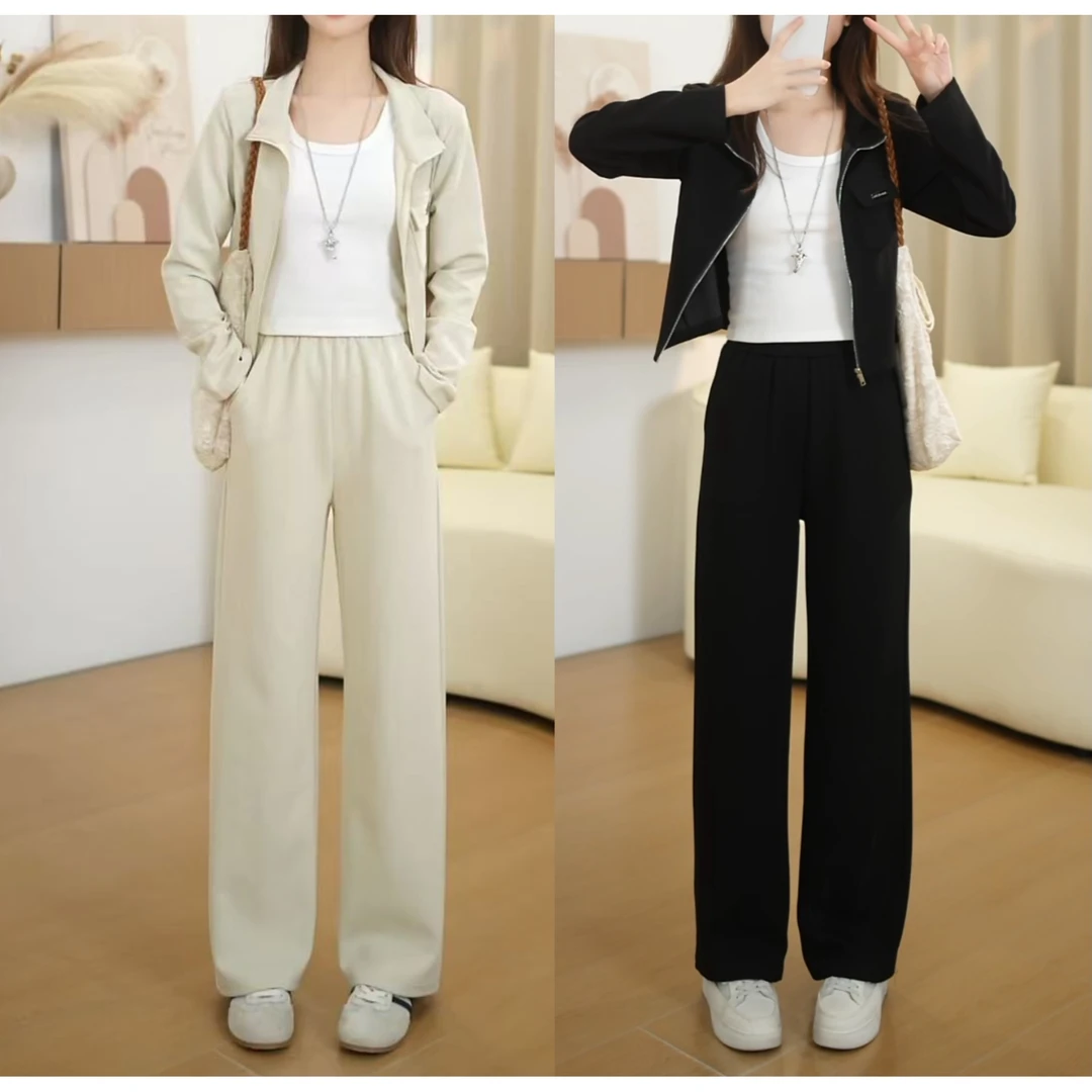 小个子气质休闲裤女秋季2025新款高腰显瘦直筒裤长裤