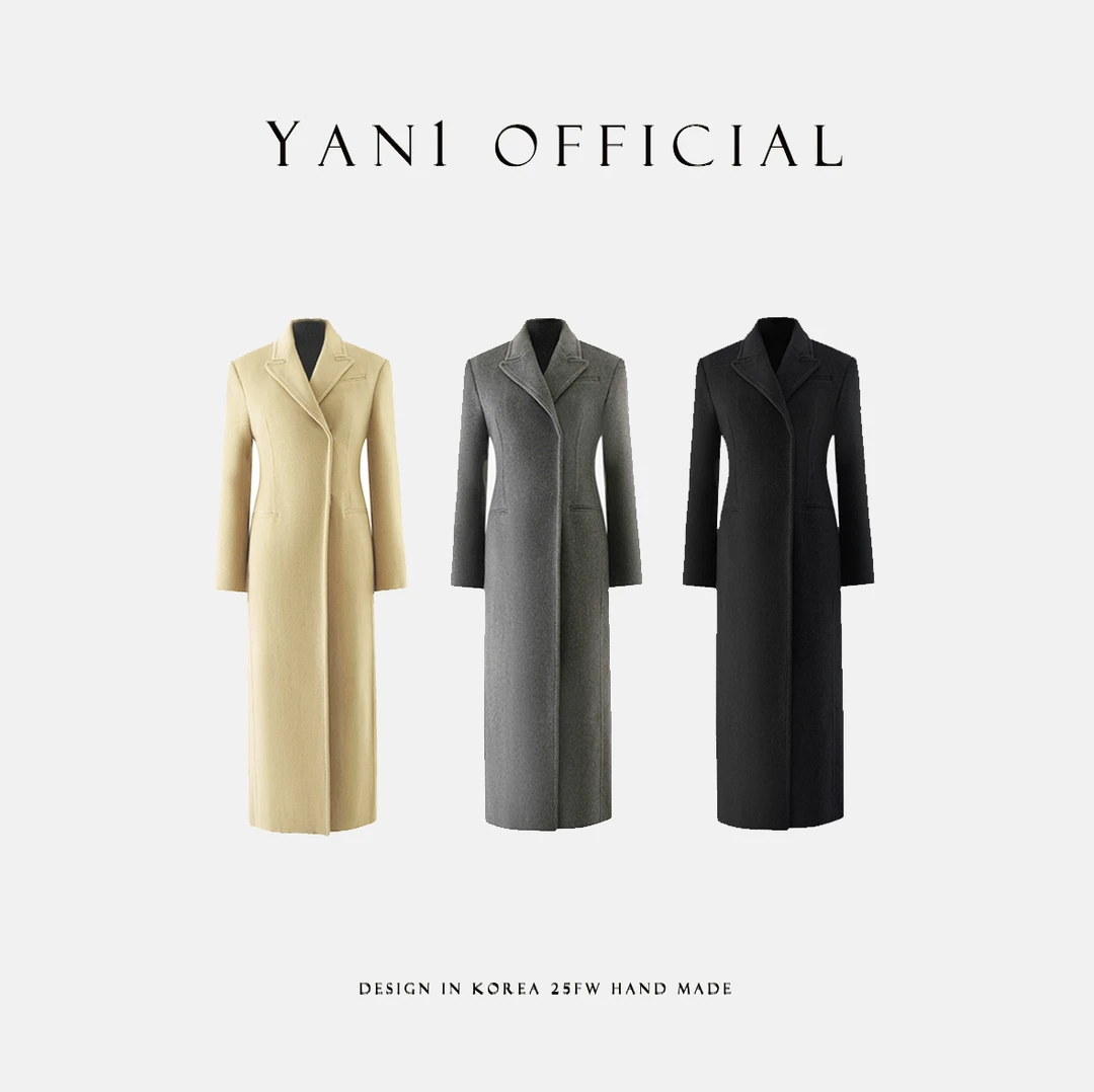 Yan1design/妍妍【欧尼大衣】长款双面呢羊绒大衣秋冬高级感 S3