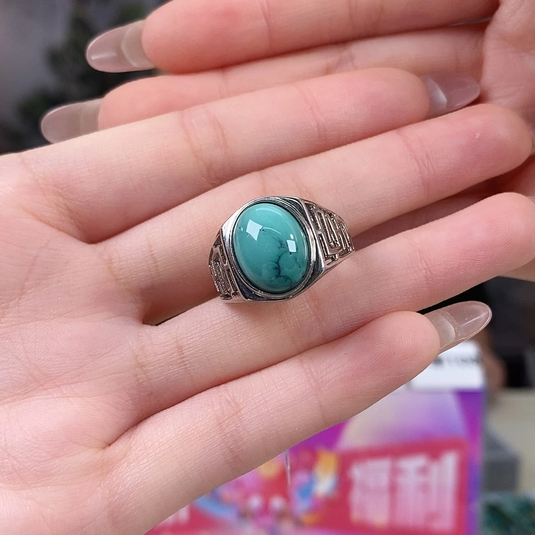 绿松石银S925镶嵌珠宝奇石