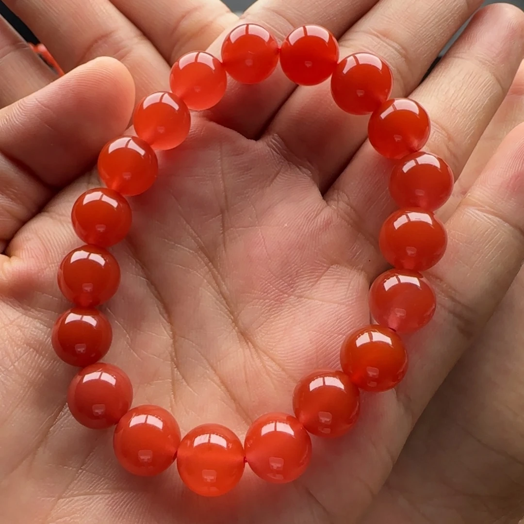 南红玛瑙未镶嵌手串9+