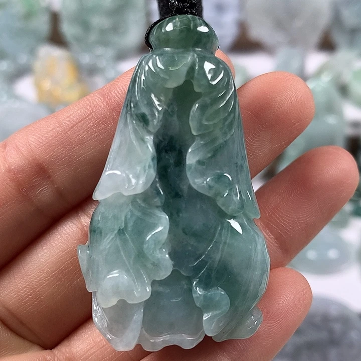 翡翠未镶嵌颈饰百财卡厚16+