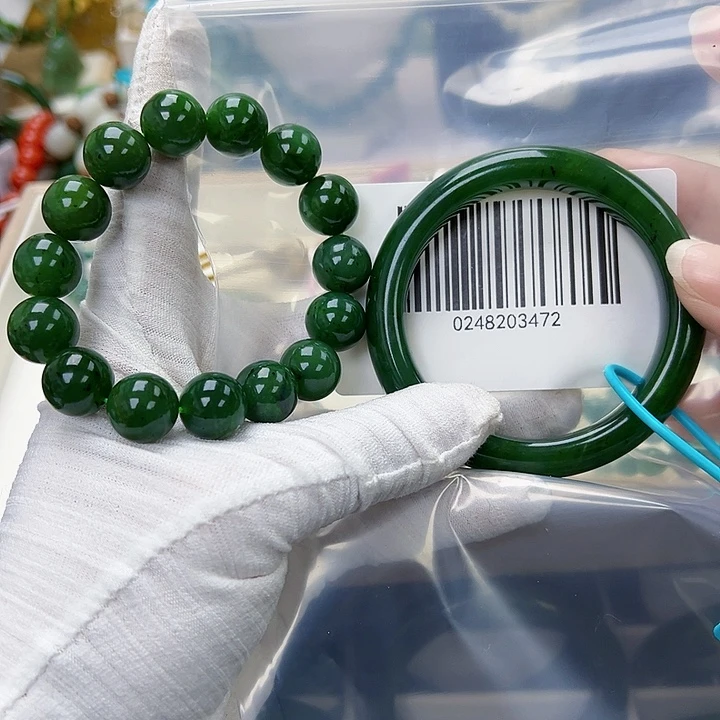 和田玉未镶嵌手镯包容5657搭手串