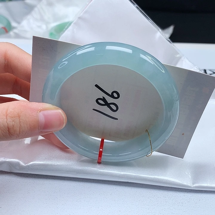 翡翠手镯未镶嵌缅甸天然a货手镯53+