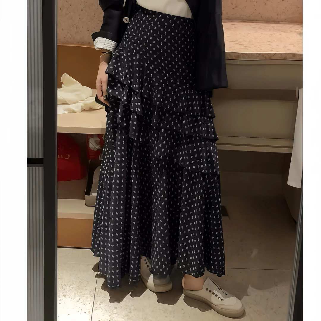 【福利清清，NO退NO换】春夏百搭碎花荷叶边显瘦不规则法式半身裙