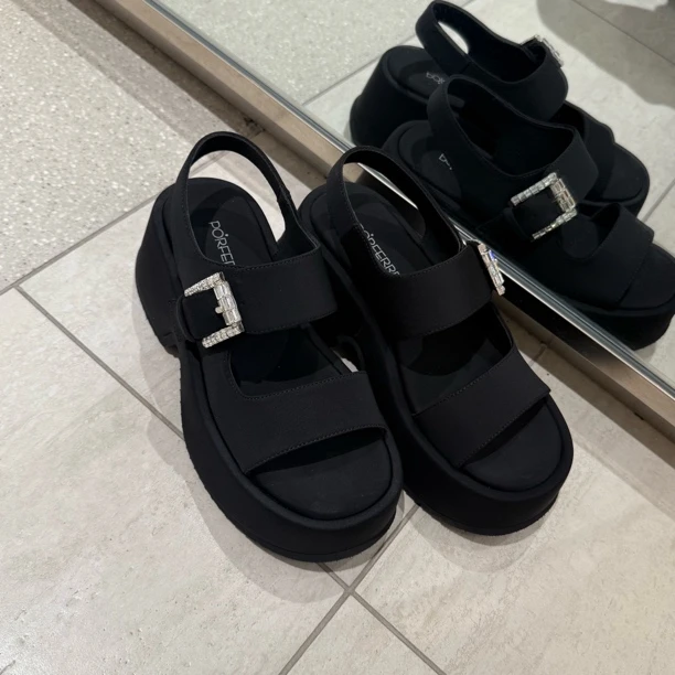 露趾欧美风网红厚底舒适ins罗马鞋女士高跟时装凉鞋凉鞋0739