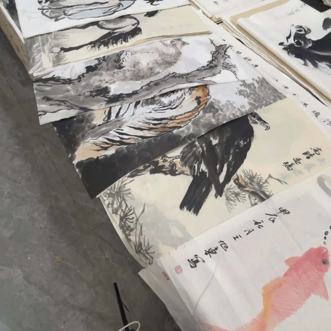 贵***哥宣纸32个人物猫虎鹰马康海江