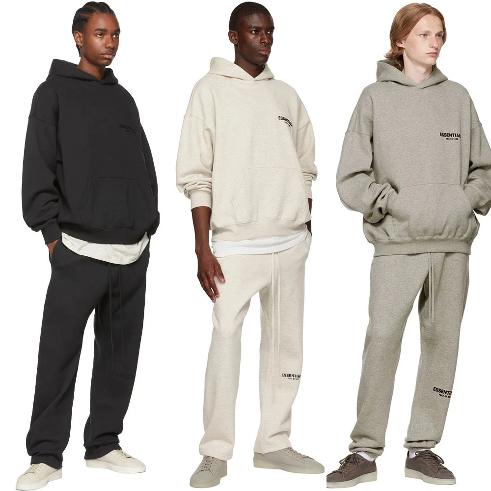 ESSENTIALS ZONE连帽卫衣卫裤【两件套装】情侣宽松秋冬加绒