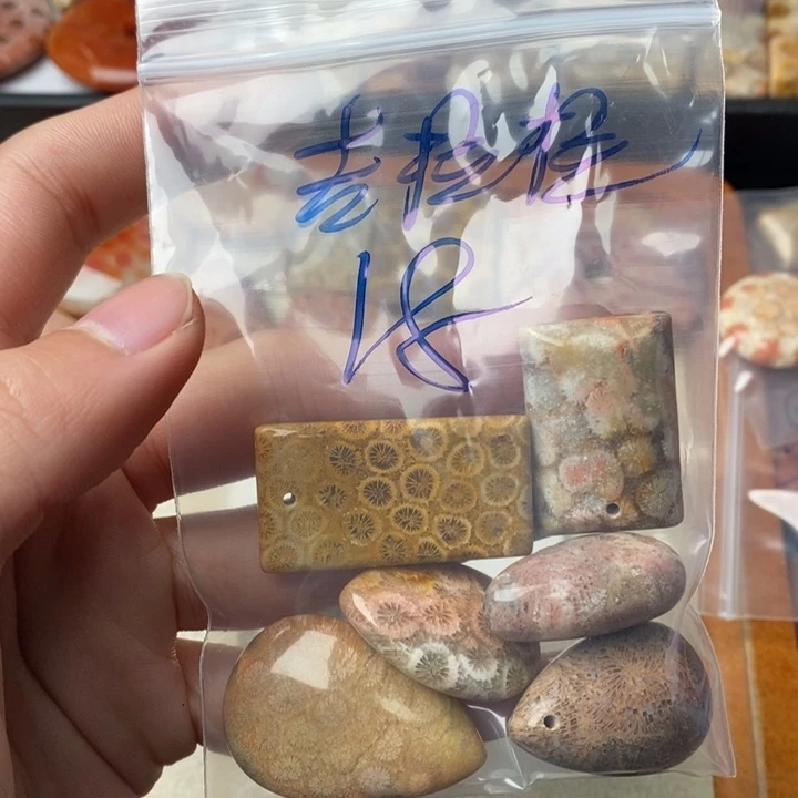 硅化玉颈饰足金镶嵌吉*拉