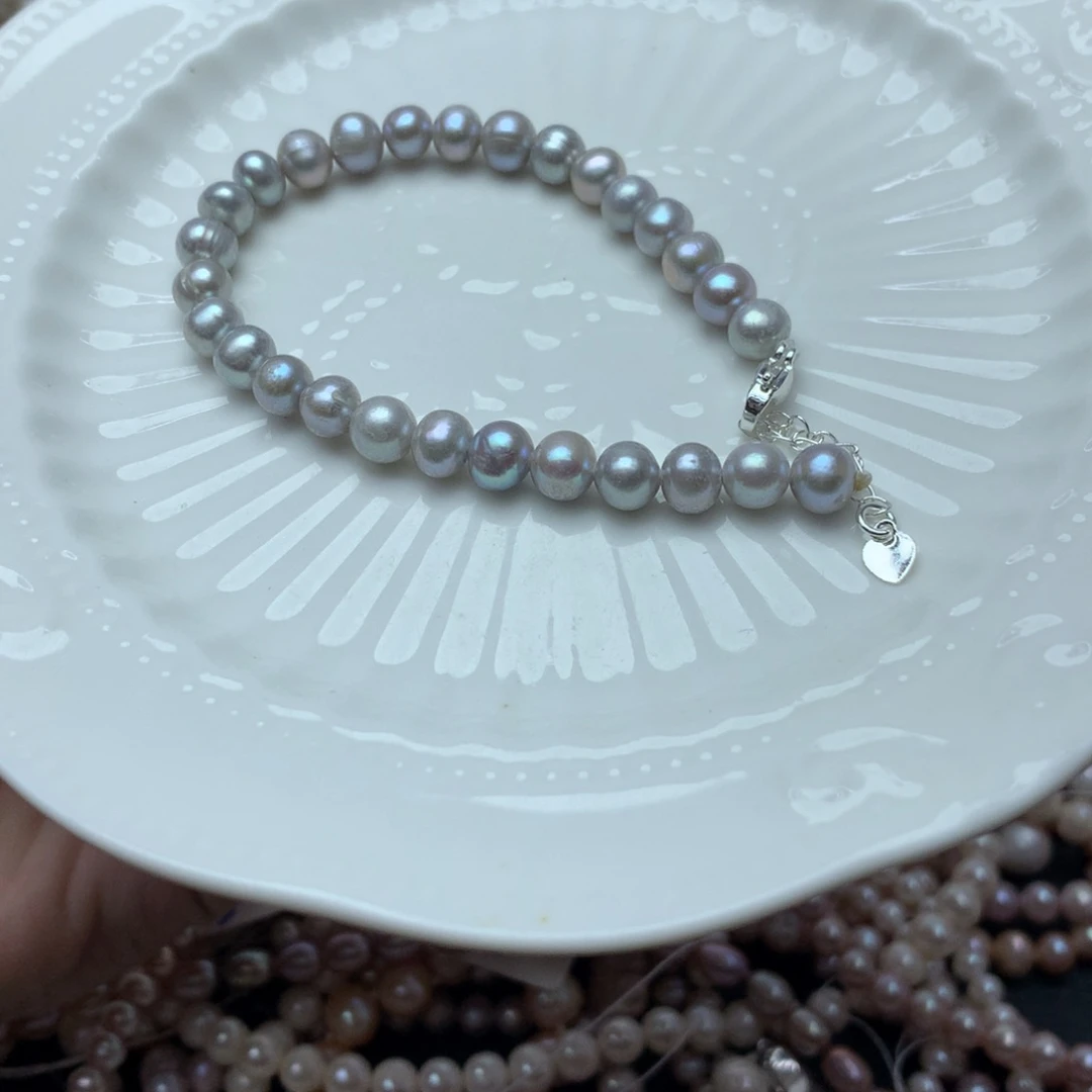 淡水珍珠6-7未镶嵌sl8手链