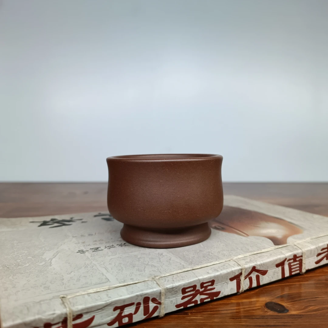 原矿紫泥小口杯纯手工主人杯