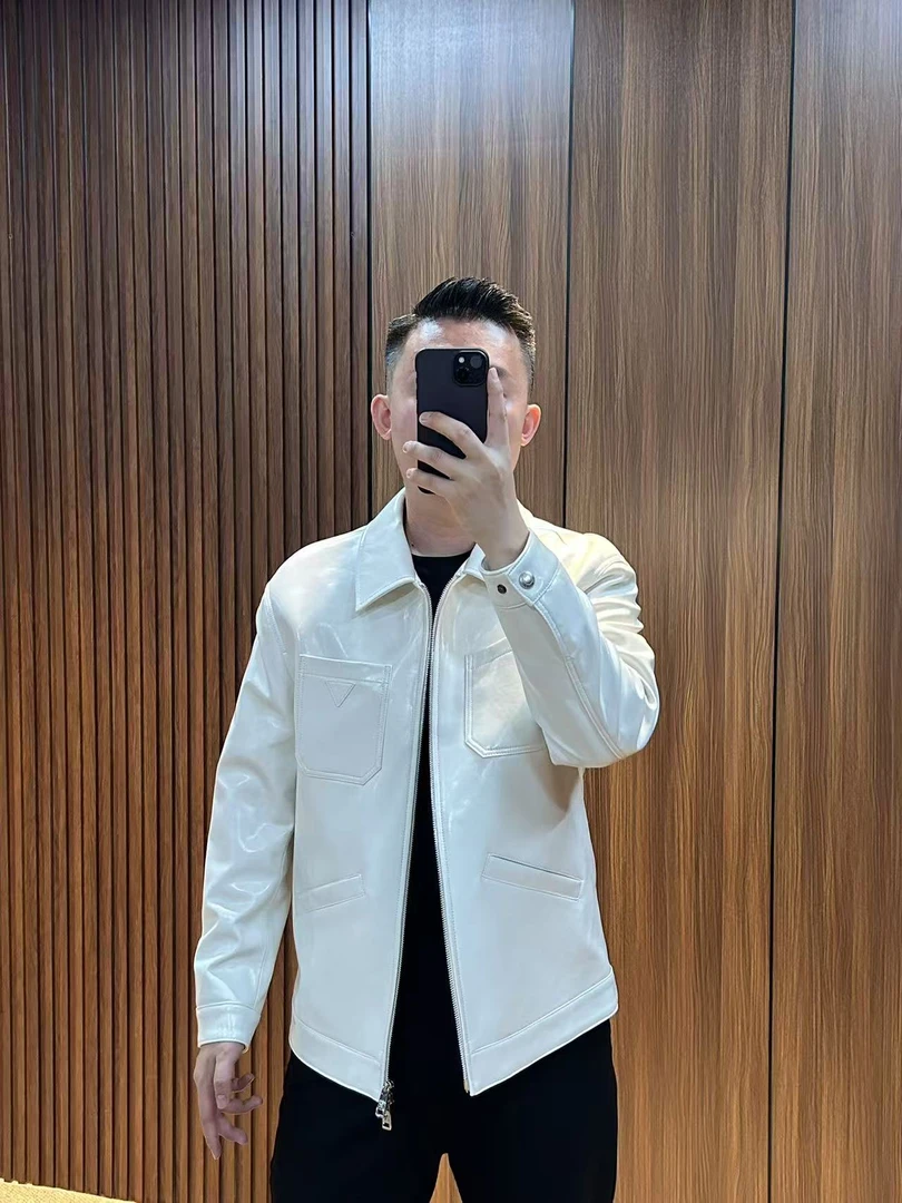 新款男士羊皮外套夹克