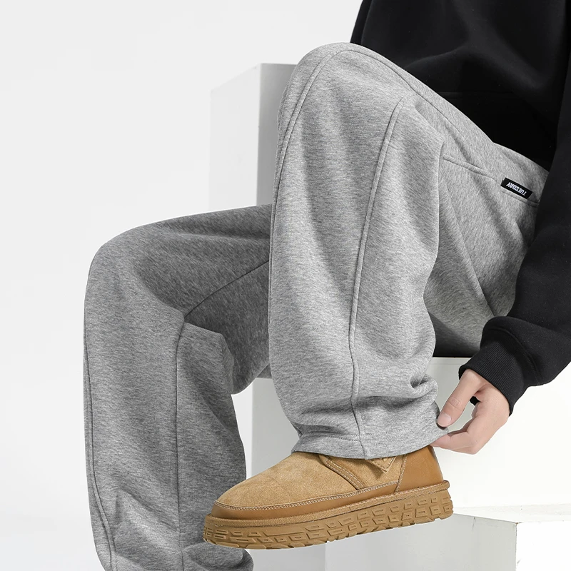 灰色卫裤男裤直筒裤子夏季新款休闲裤男生垂感运动卫裤宽松阔腿裤